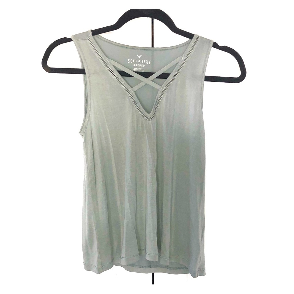 pistachio detailed tank top